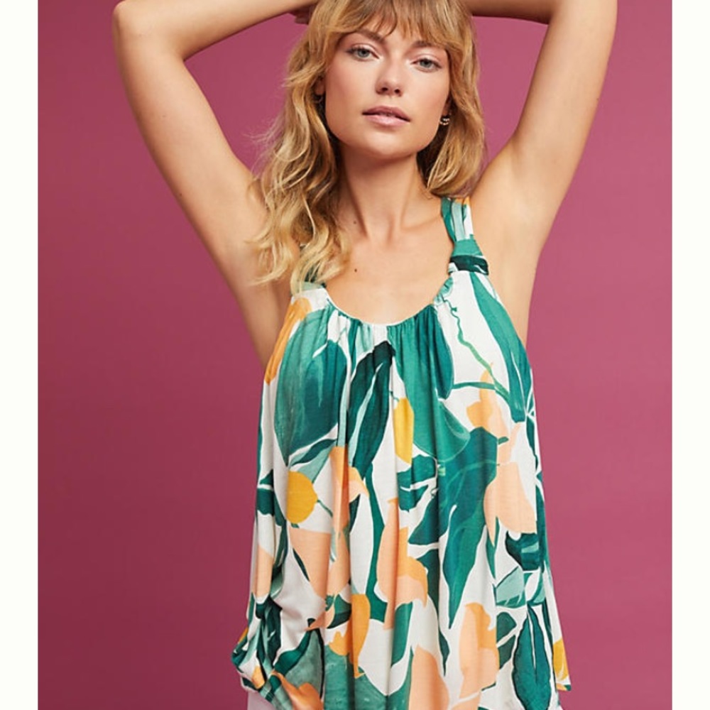 Floral Anthropologie Tank